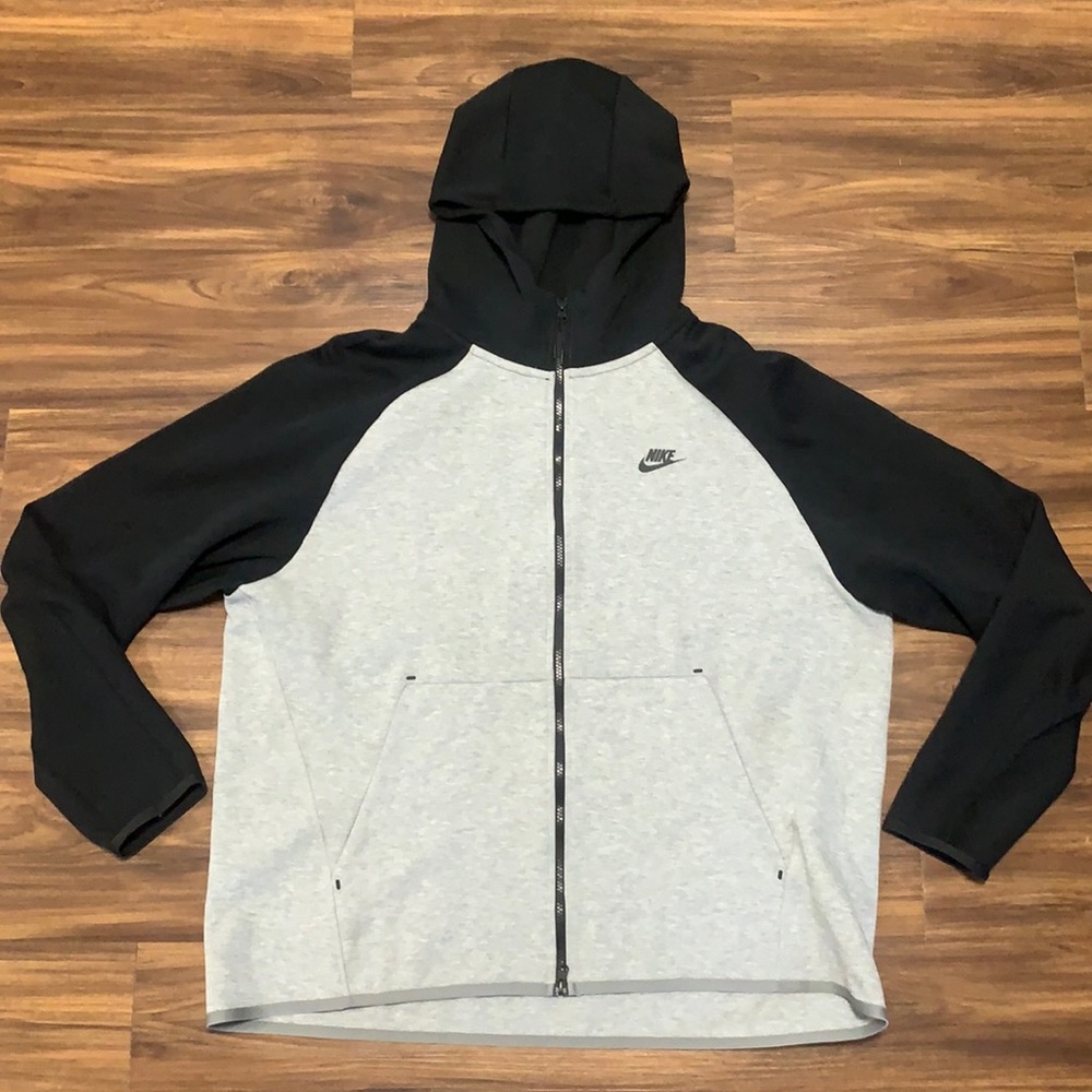 Nike Jacket Mens XXL Gray/Black (double zipper)